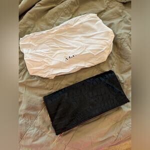 ALC Black Faux Fur Clutch Animal Print